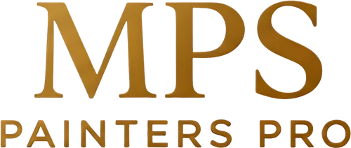 The image shows the logo for MPS Painters Pro with MPS in large gold letters above PAINTERS PRO in smaller gold lettering on a light background.