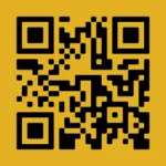 QR code on a yellow background